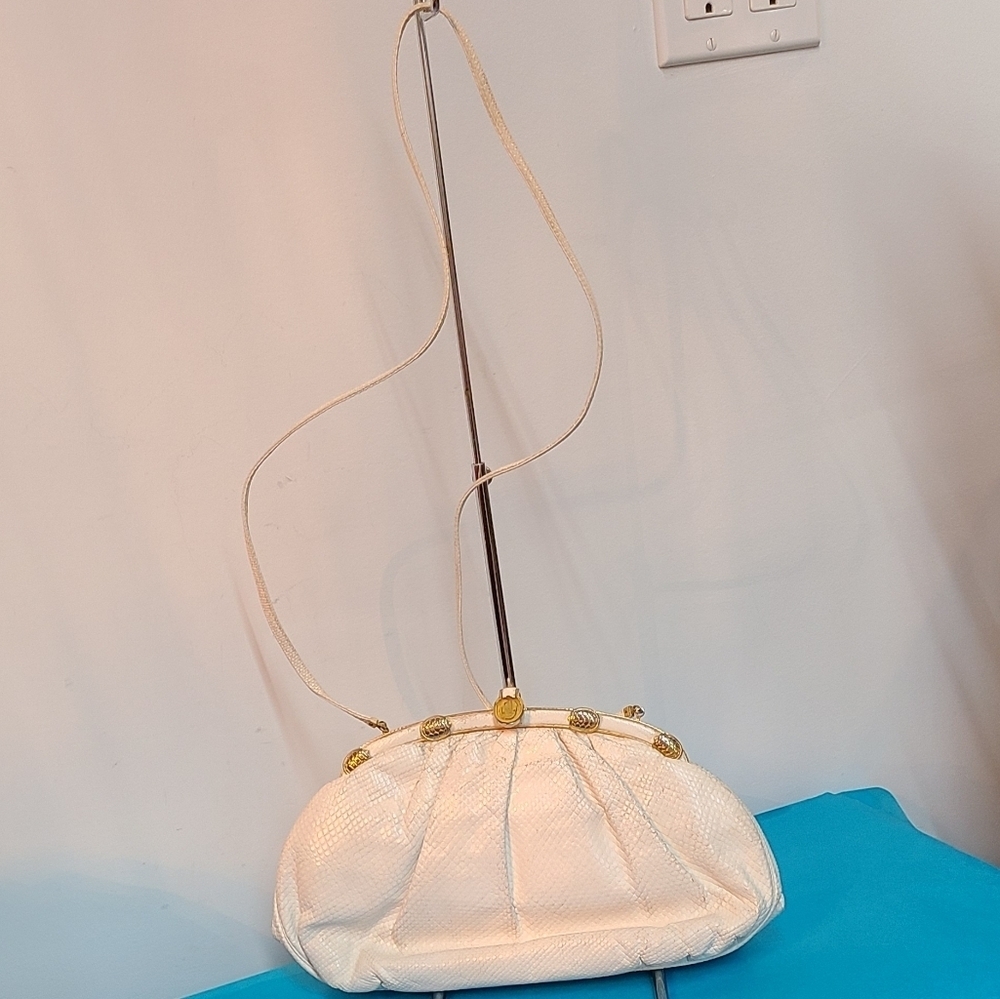 Judith Leiber Karuna Lizard Clutch / Crossbody